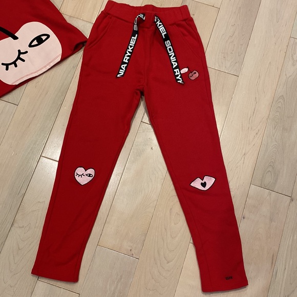 Sonia Rykiel Paris girls super soft cotton joggers top set tracksuit - Picture 3 of 16